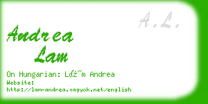 andrea lam business card